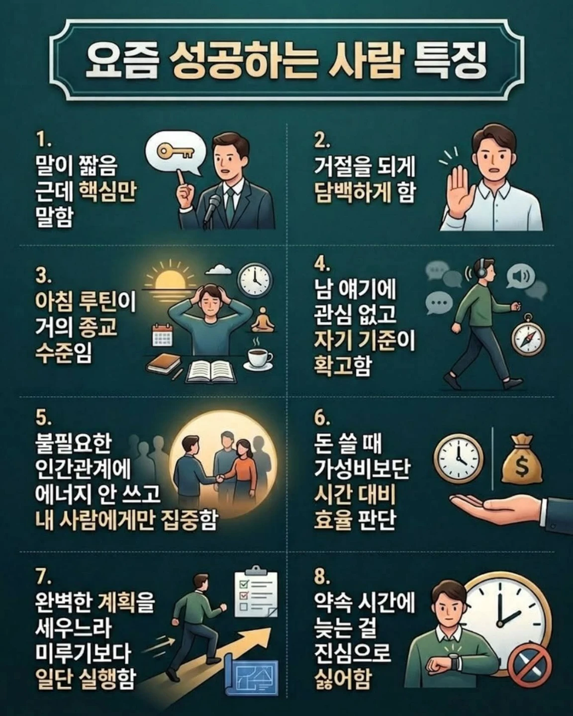 요즘 성공하는 사람 특징
