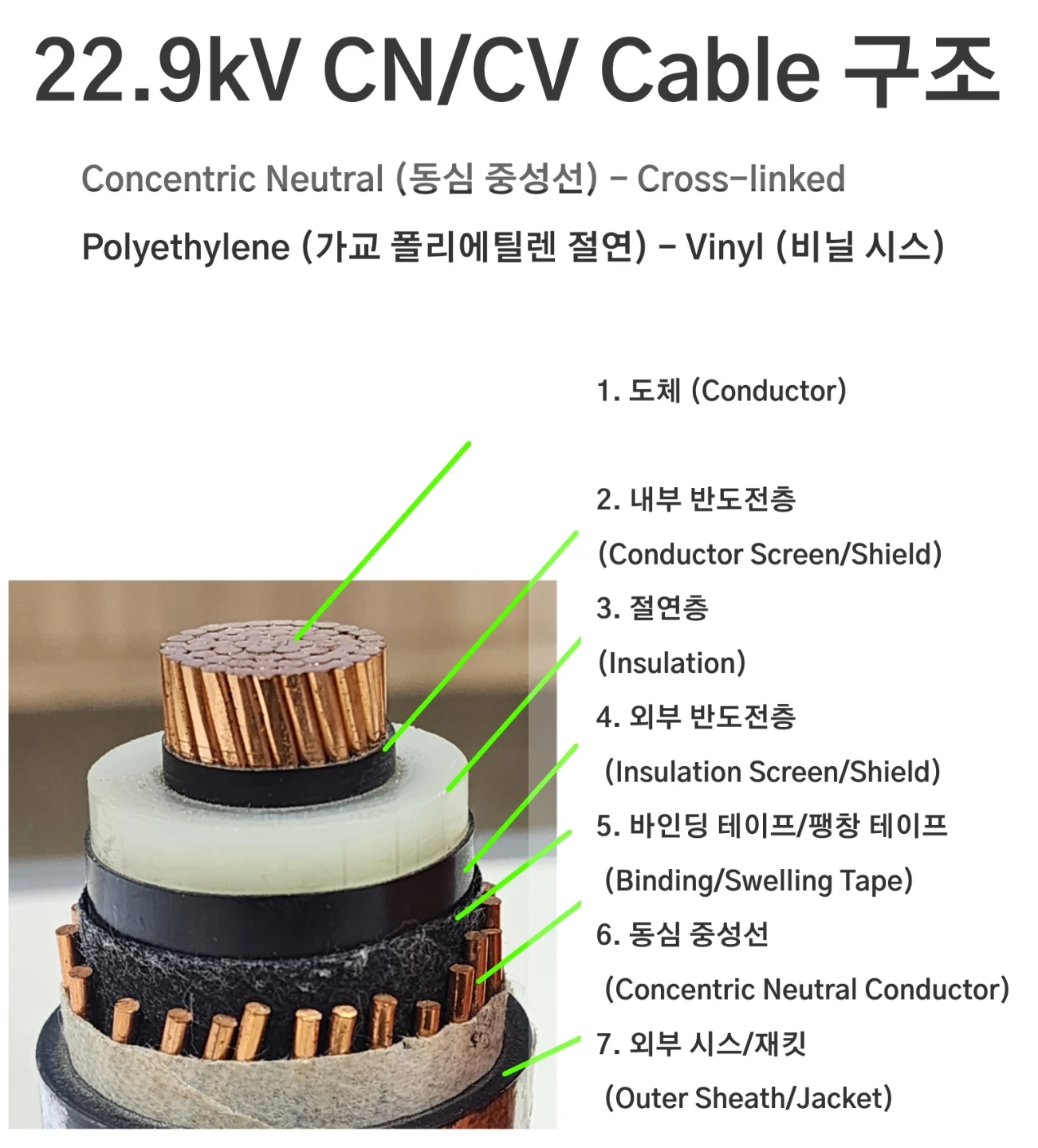 특고압 지중선 22.9kV CN/CN Cable