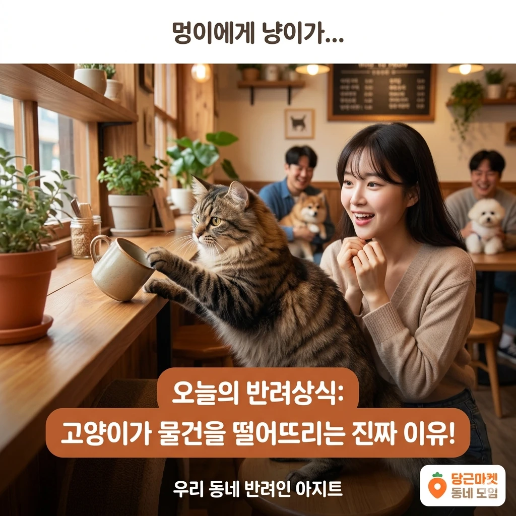 고양이가 물건을 떨어뜨리는 이유, 혹시 장난일까요?