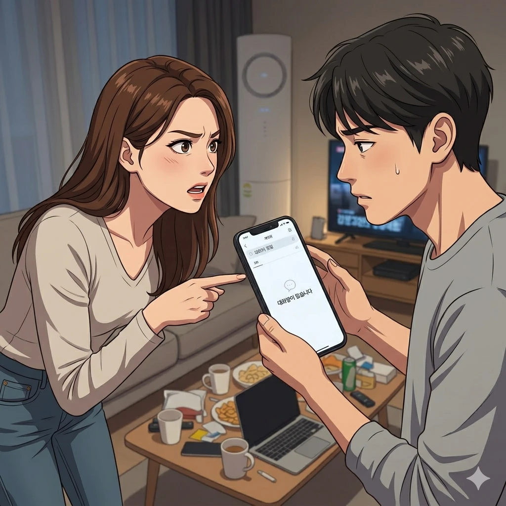 남편분들 주말에도 이성직원과 카톡하시나요