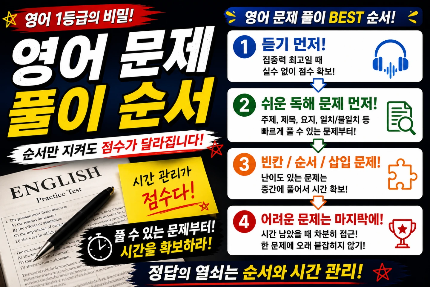 5모 영어 문제 풀이 순서