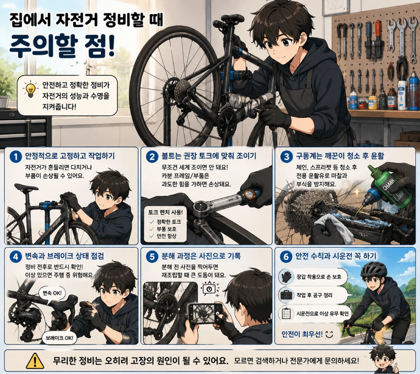 집에서 정비할때