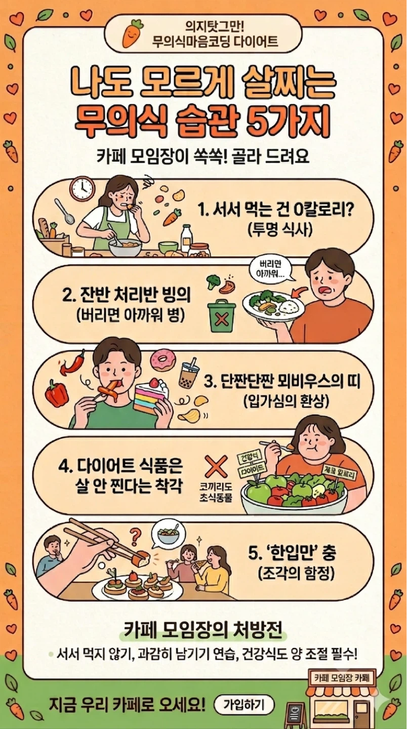 살찌는 무의식 특징은? 🤔