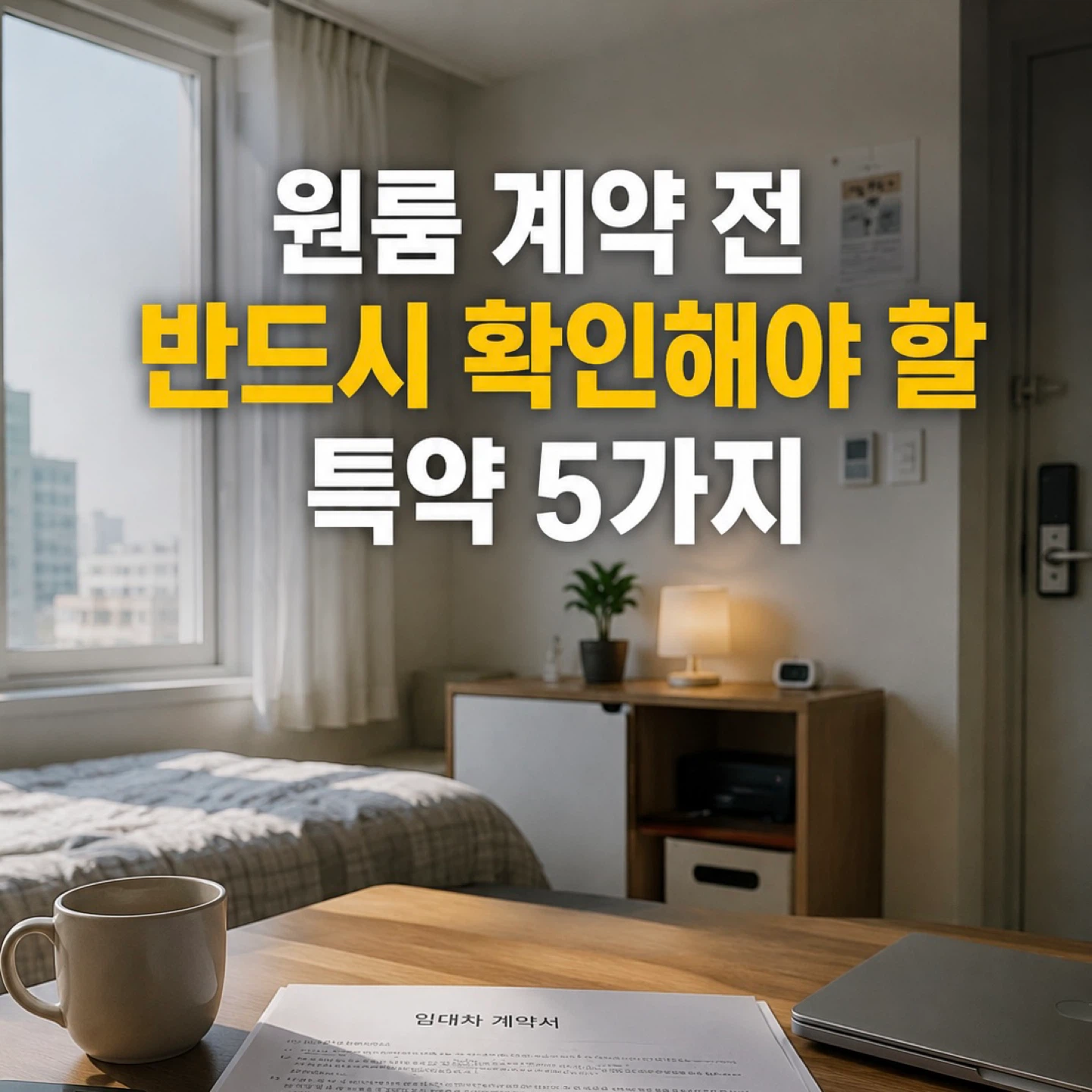 원룸 계약 전 반드시 확인해야 할 특약 5가지 🚨