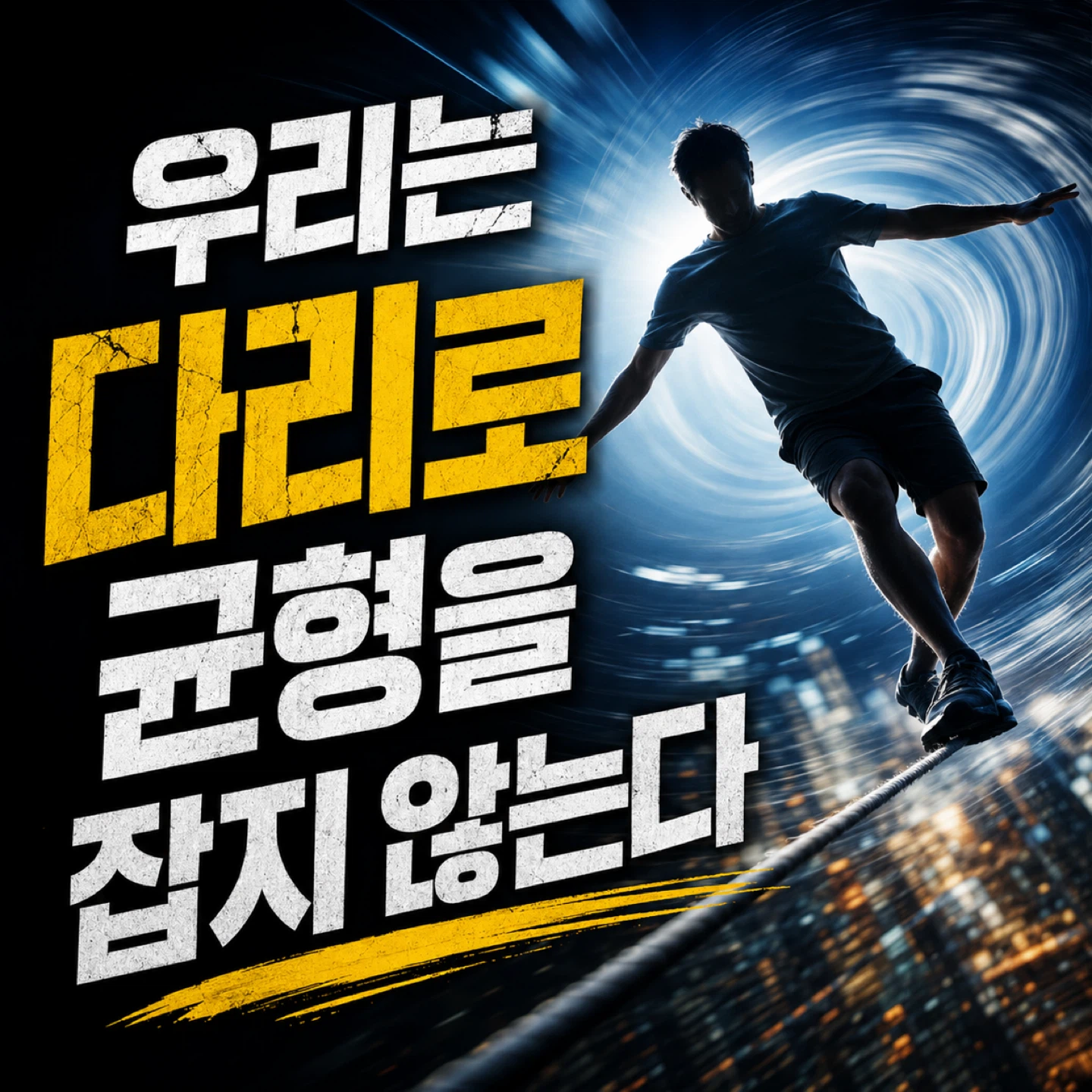 우리는 다리로 균형을 잡지 않는다