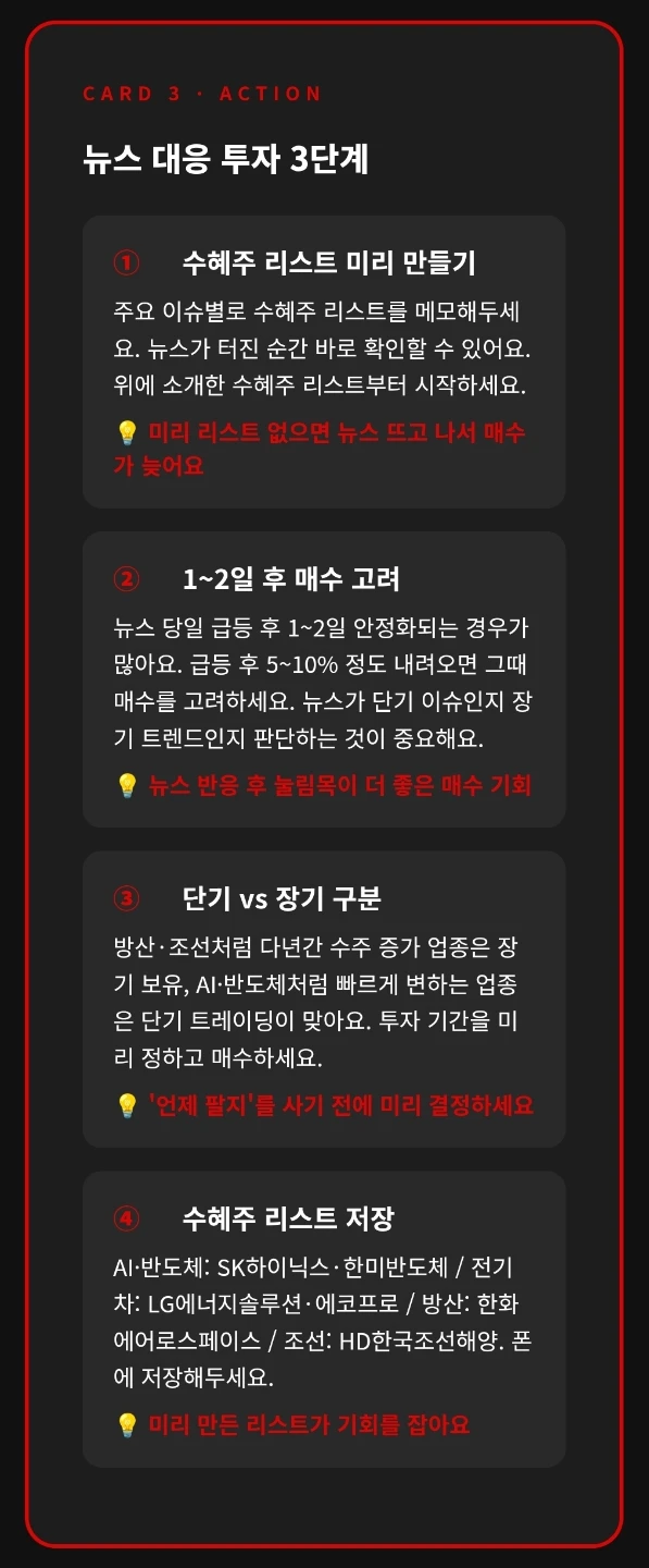 뉴스 나오면 어떤 주식을 사야하나요?