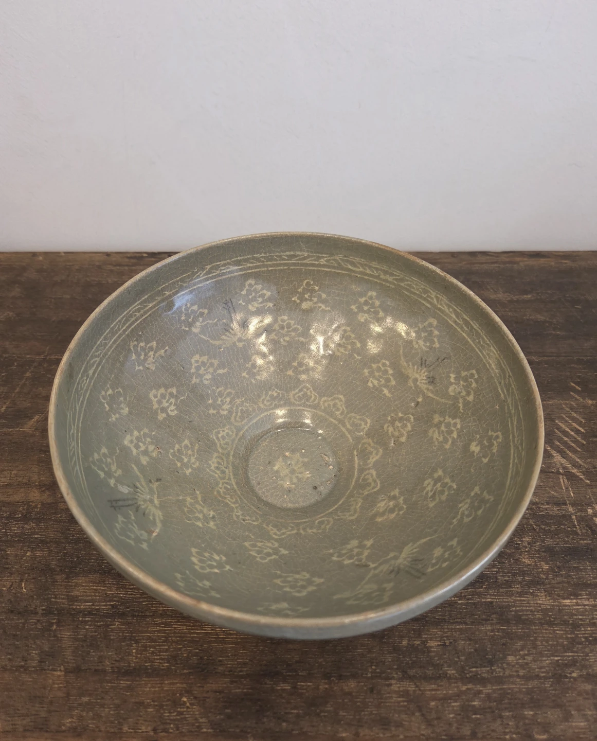 고려시대 고려청자 상감 운학문 대사발(구연부20cm)