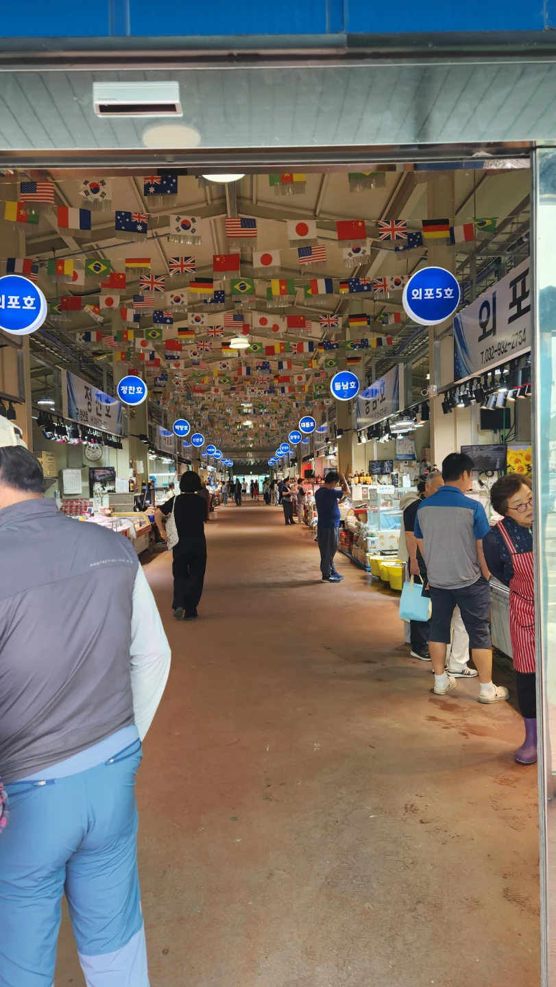 외포항 젓갈 수산물 직판장 자연산 광어