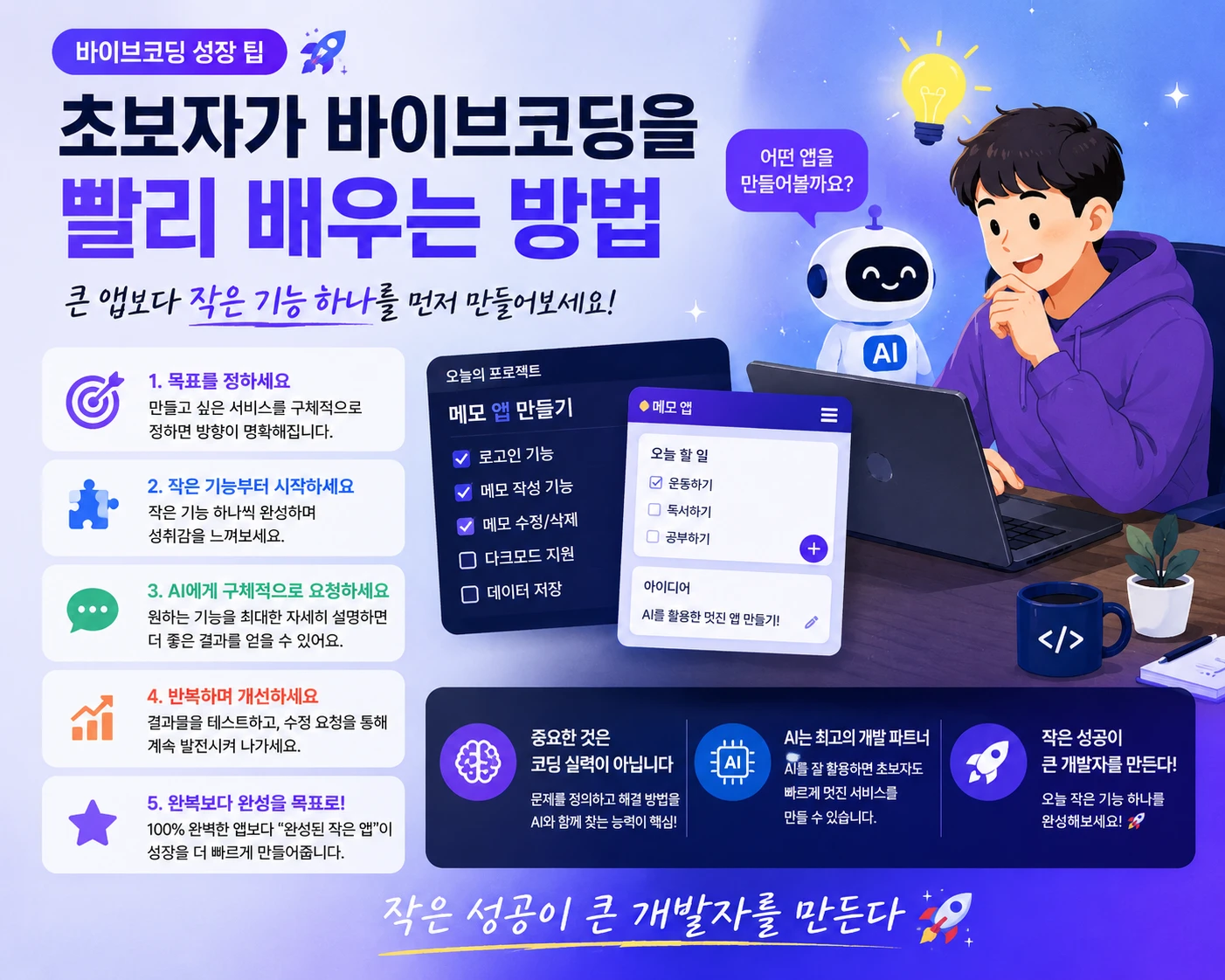 🔥 초보자가 바이브코딩을 빨리 배우는 가장 쉬운 방법