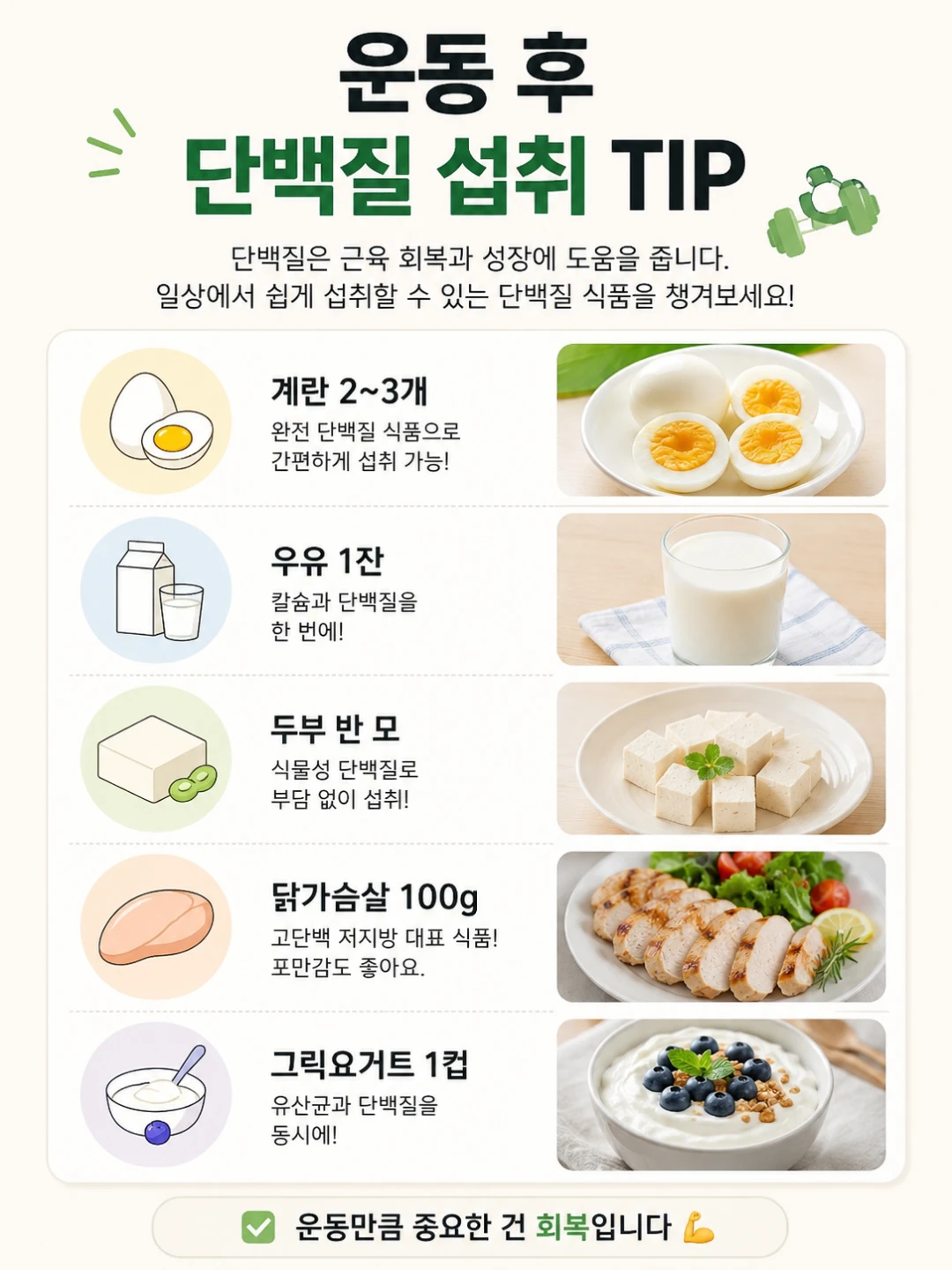 운동할 때 단백질 섭취가 중요한 이유