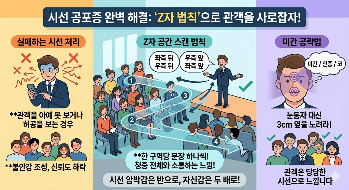 시선 공포증 해결하는 'Z자 법칙'