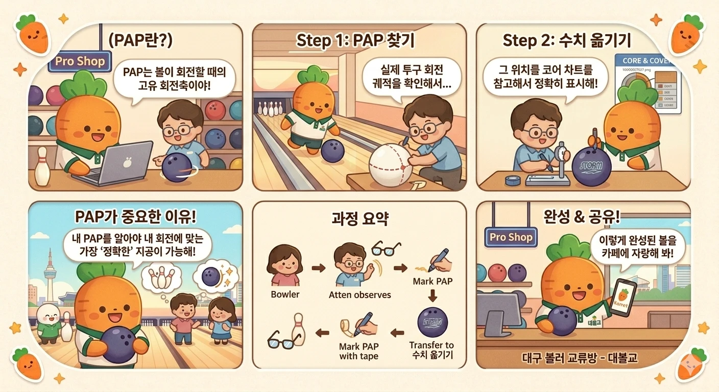 볼링공 지공에서 제일 중요한 PAP란?