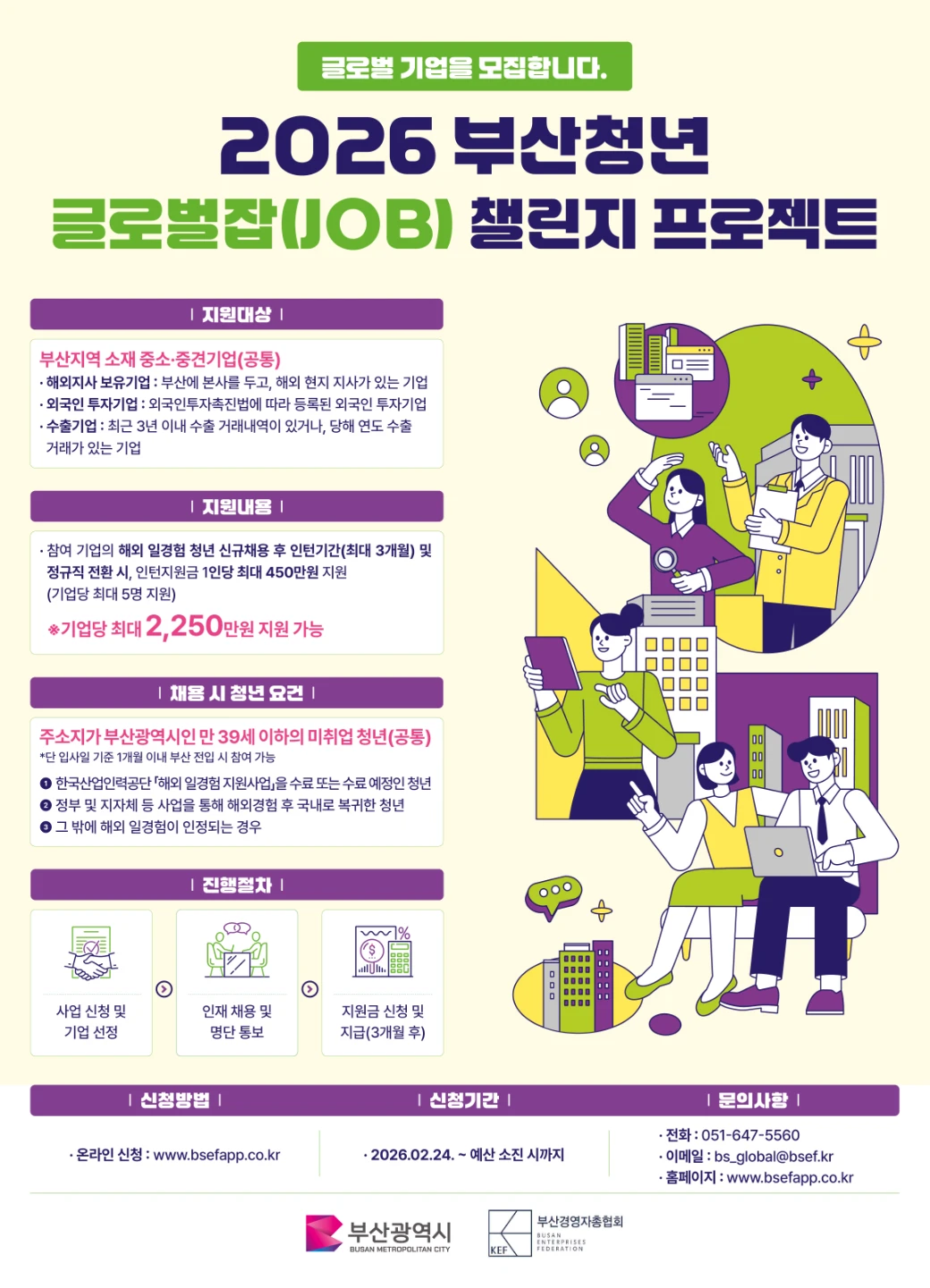 글로벌 인재를 채용해보세요 인건비 지원
