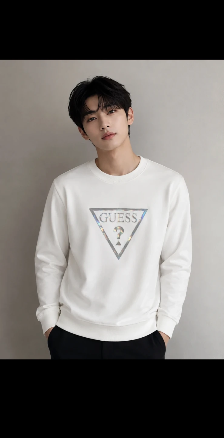 GUESS 화이트 티셔츠 L