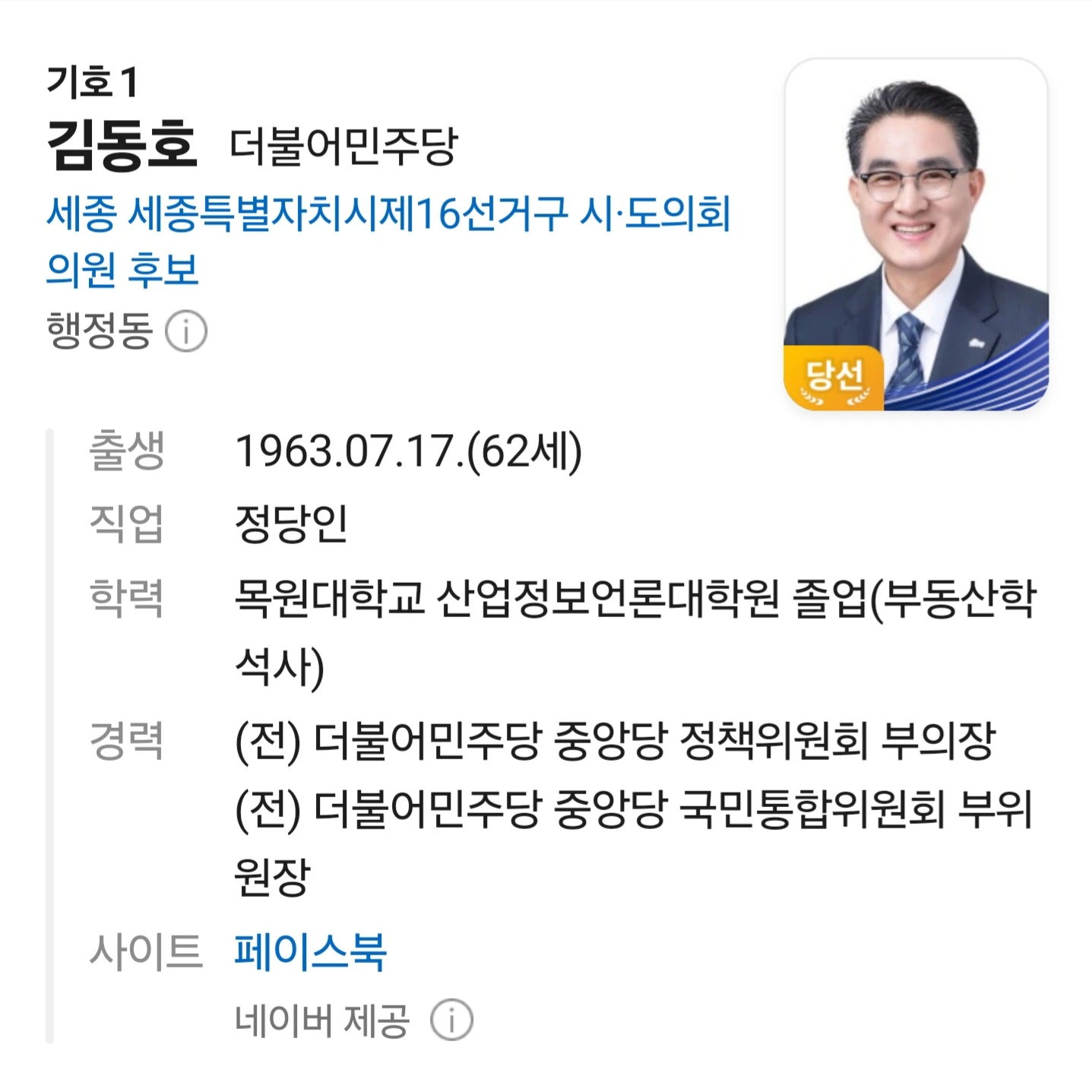 세종시장, 시의원 결과