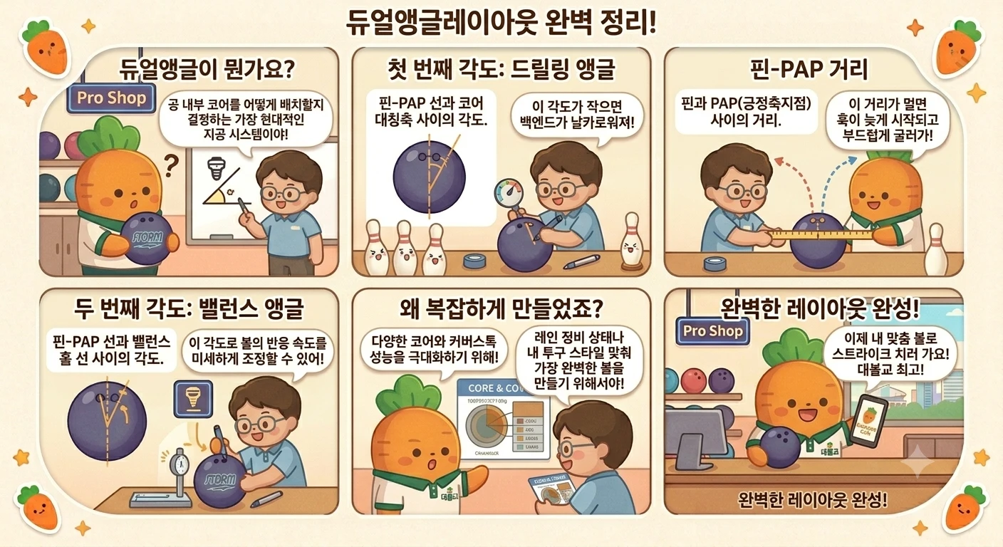 볼링공 지공시 듀얼앵글레이아웃이란!