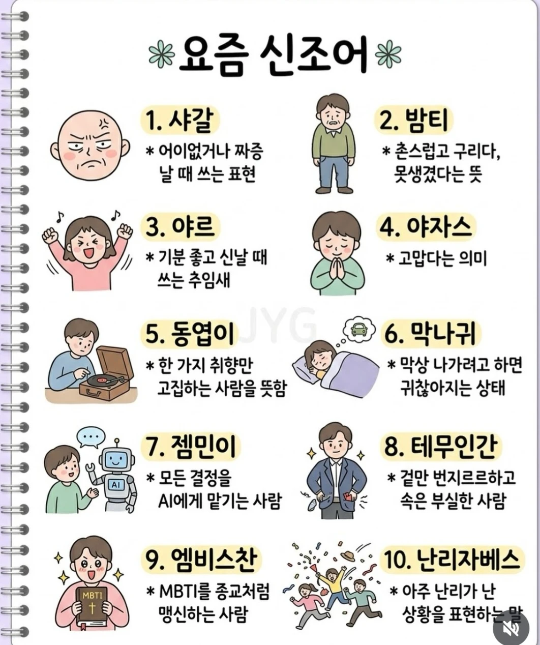 MZ세대 신조어 알아보기