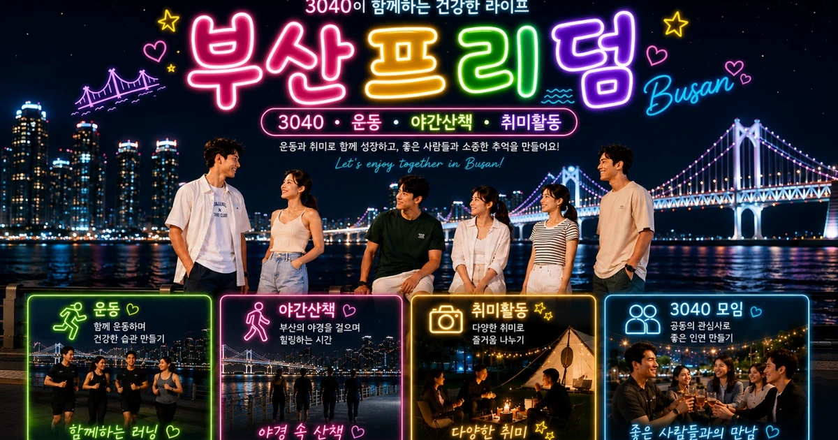 💫부산3040 미혼.야간산책.취미활동💫 | 당근 모임