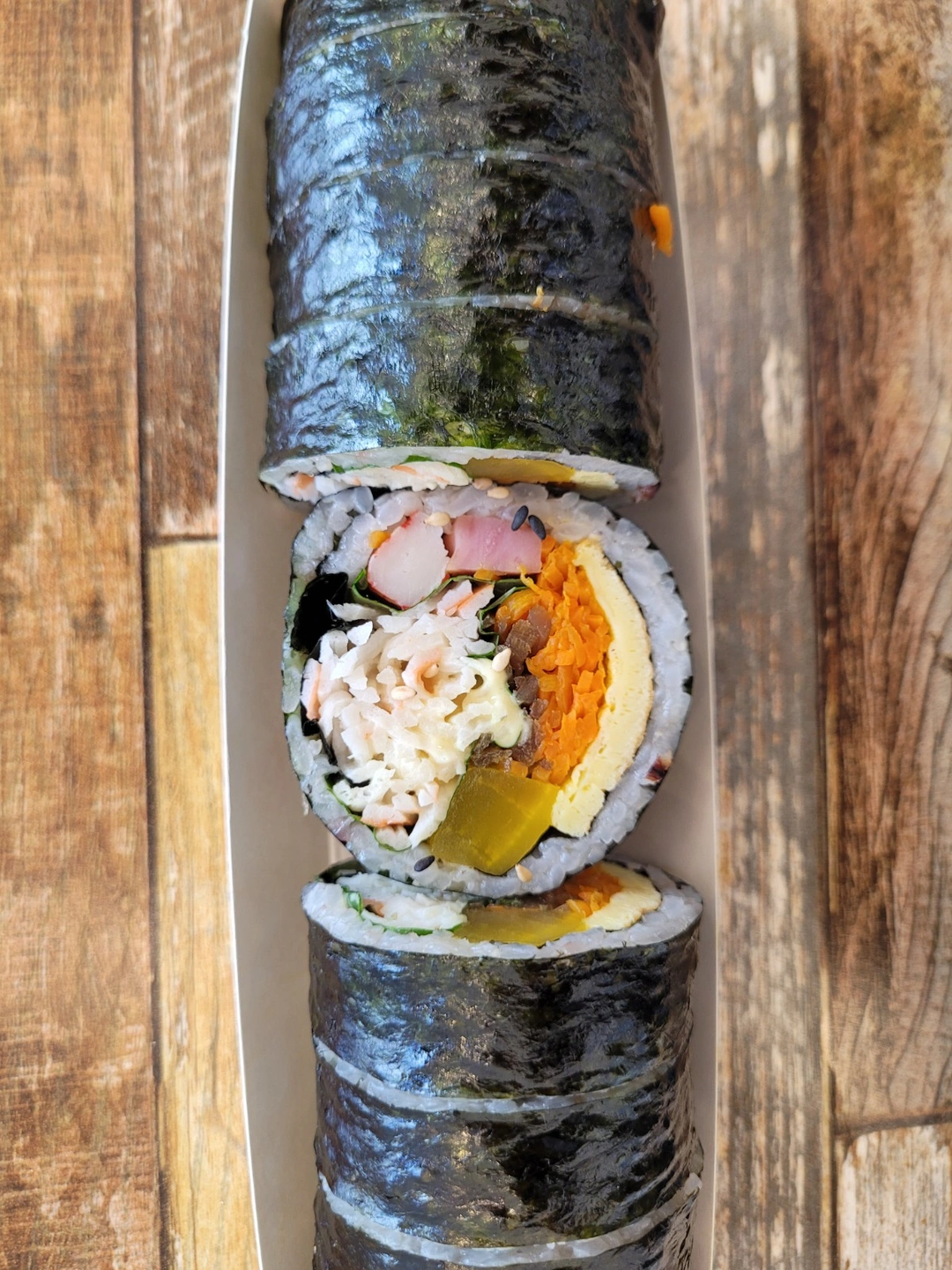 김밥 포장, 서빙