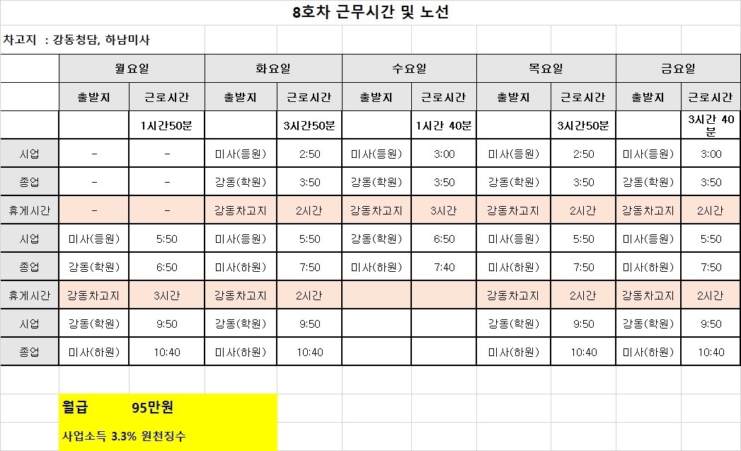 학원소유 스타렉스 15인승 운전직 공고 썸네일