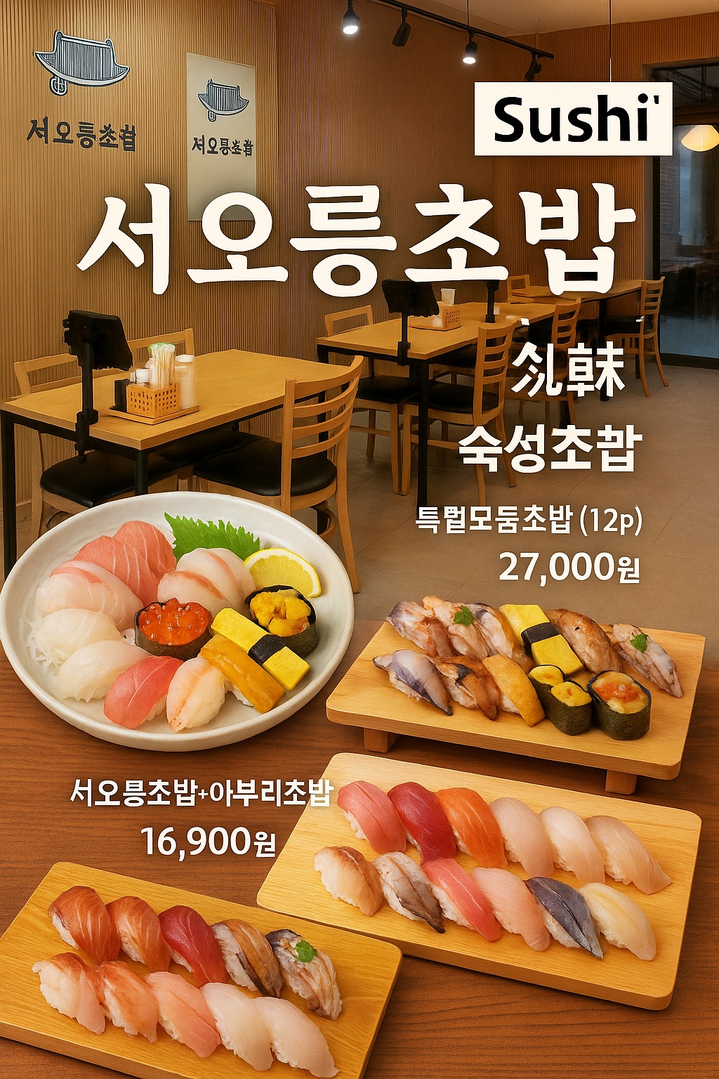 서오릉초밥 홀서빙 구합니다 공고 썸네일