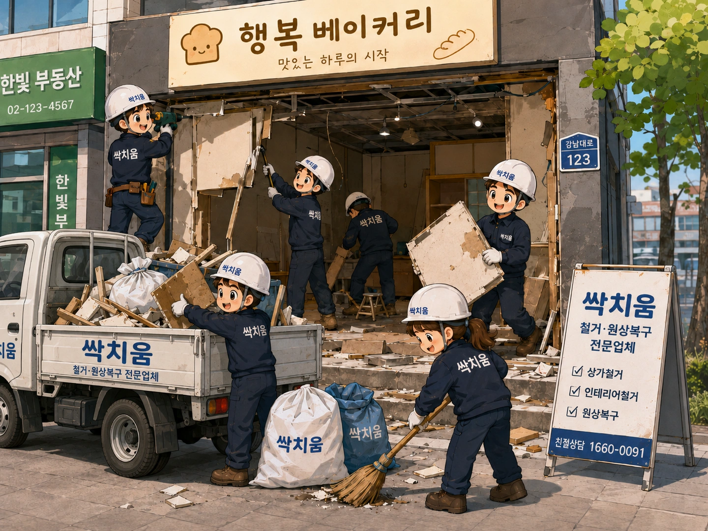 철거 보조 및 집기 등 상차 업무입니다 !!