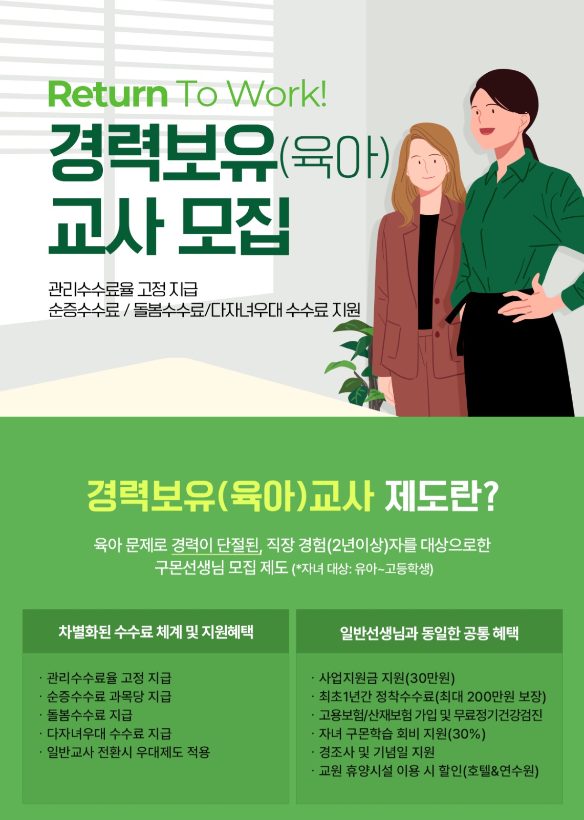 3일근무가능한 구몬교사를 모집합니다 공고 썸네일