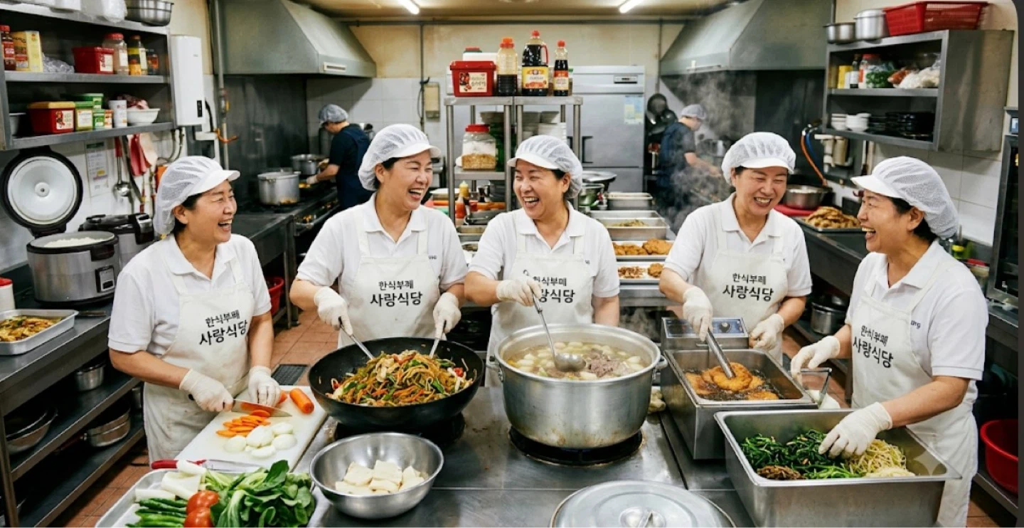 부천 구내식당 한식부페 반찬 조리 보조 구합니다.