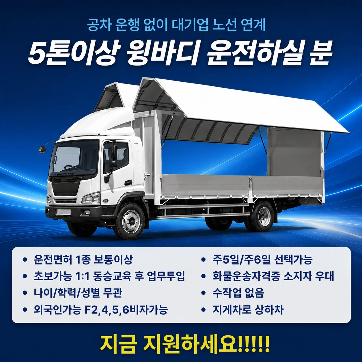 정년없는 평생직장/5톤 윙바디