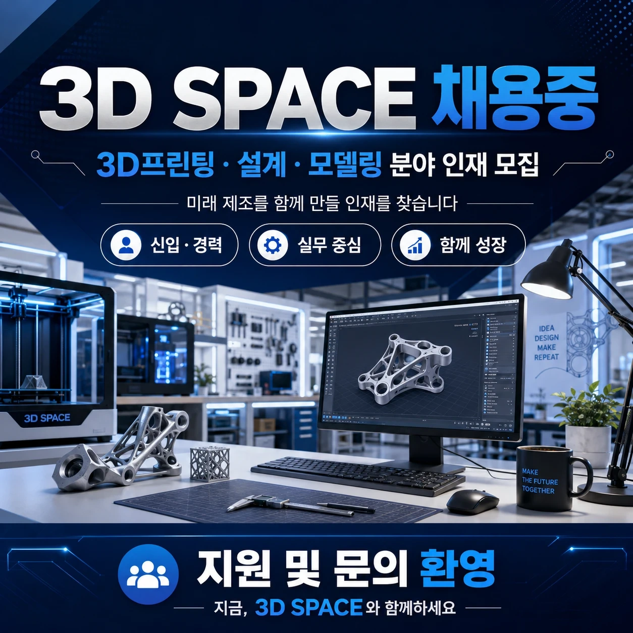 제품디자인,기구설계,시제품 제작 실무자 채용