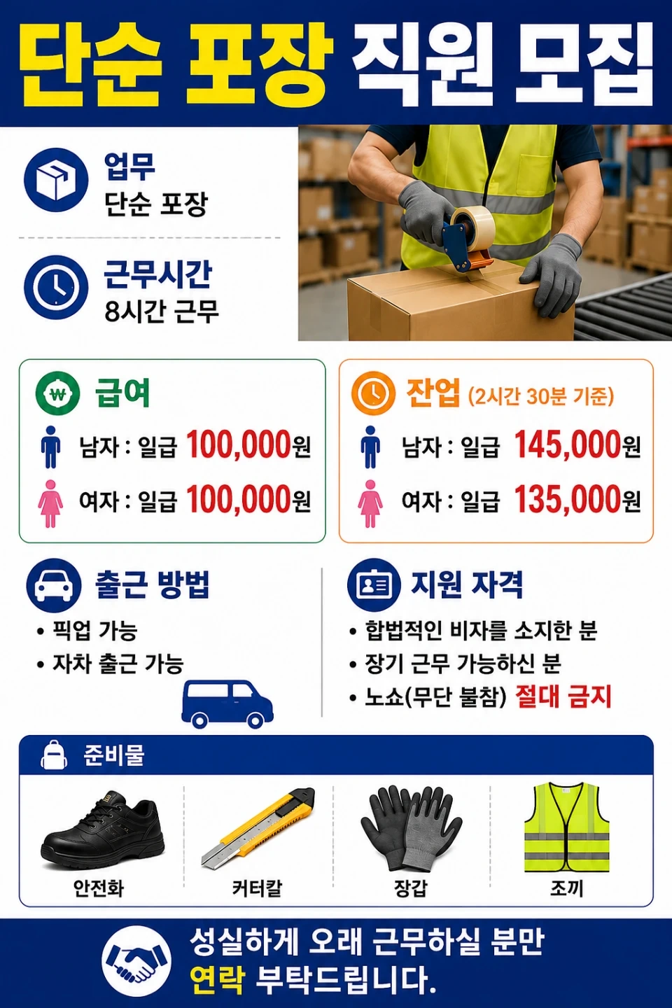 단순 포장 물류