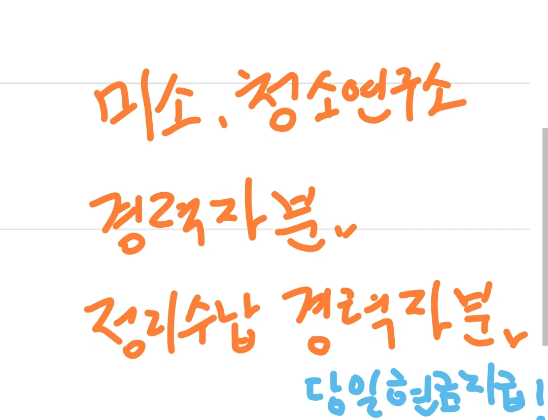 가사청소(미소.청연 경력우대)