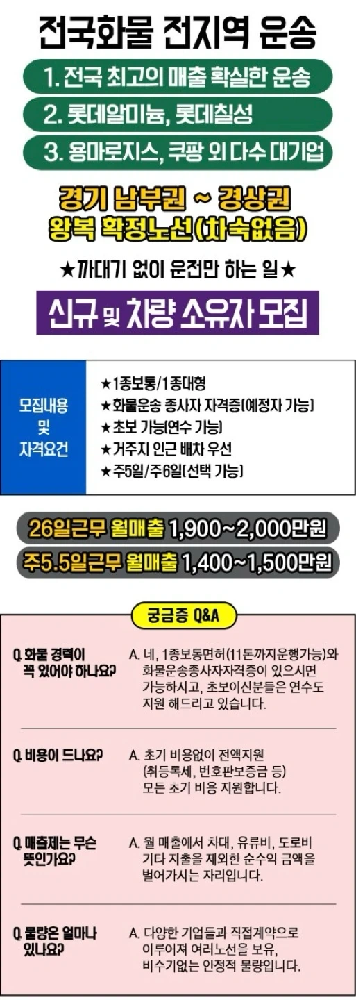 수작업 없는 화물 운송직