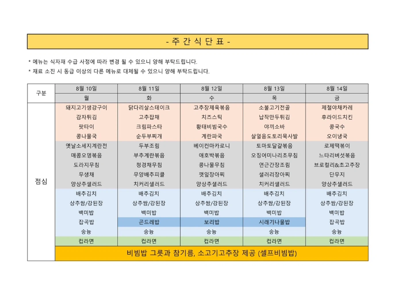 함께 일하실 조리사님 구합니다.