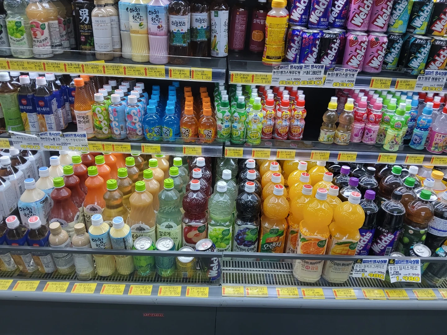 오픈마트 음료수 옮기고 진열정리