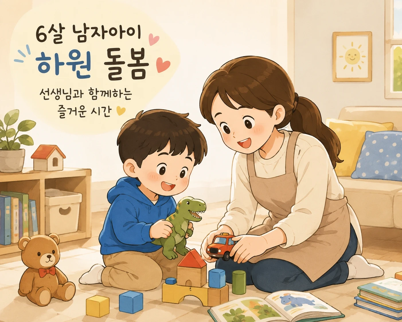 6살 남자아이 하원,돌봄 구합니다 주 1~2회
