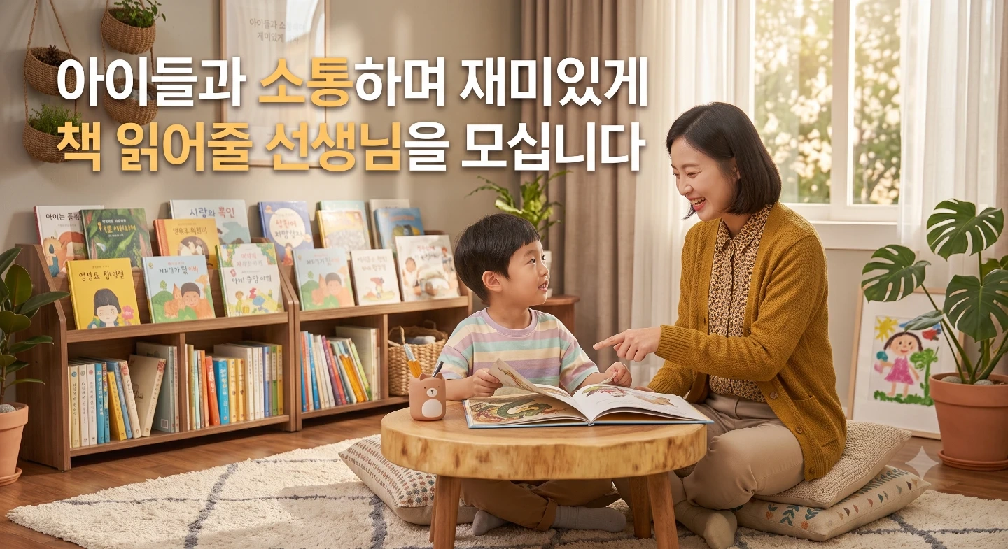 우리아이 독서멘토가 되어주실 선생님 모십니다