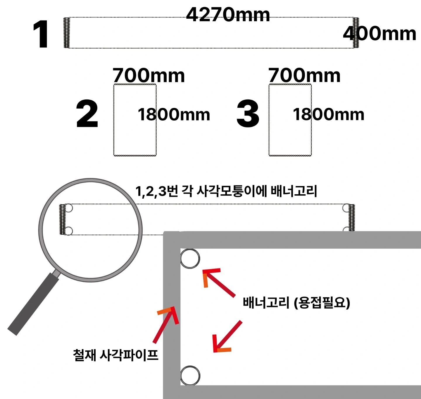 철제파이프 용접해주실분 구합니다