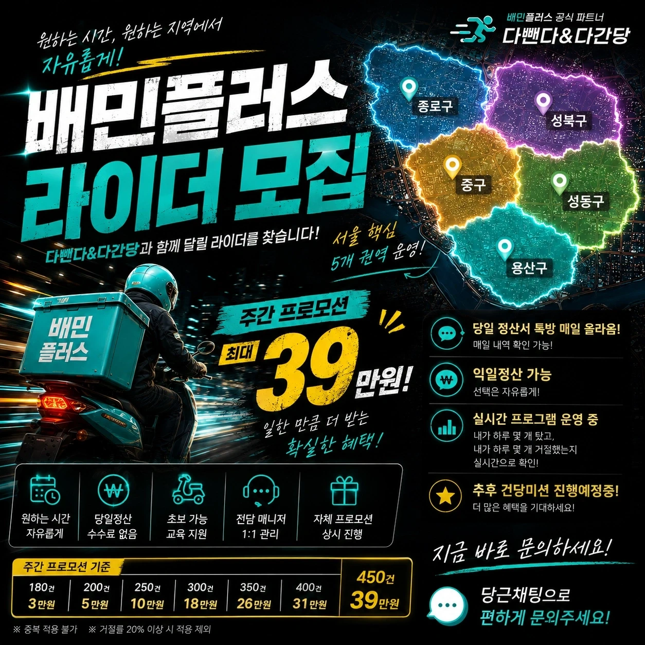 다뺀다&다간당&배가당 배달파트너