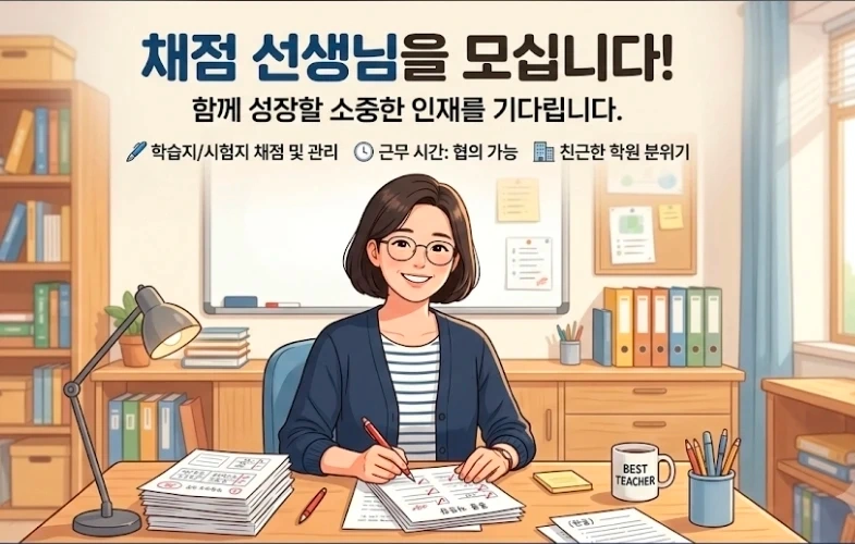 수학학원 채점데스크선생님 (채점업무)