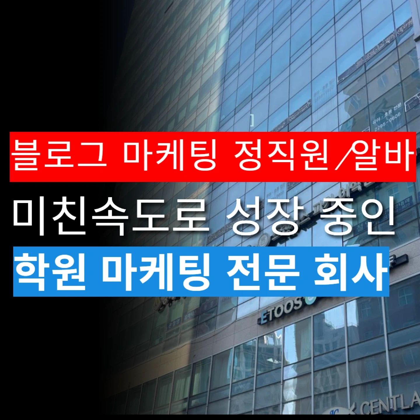 10배 성장 중인 블로그 마케팅 정직원(인턴) 채용