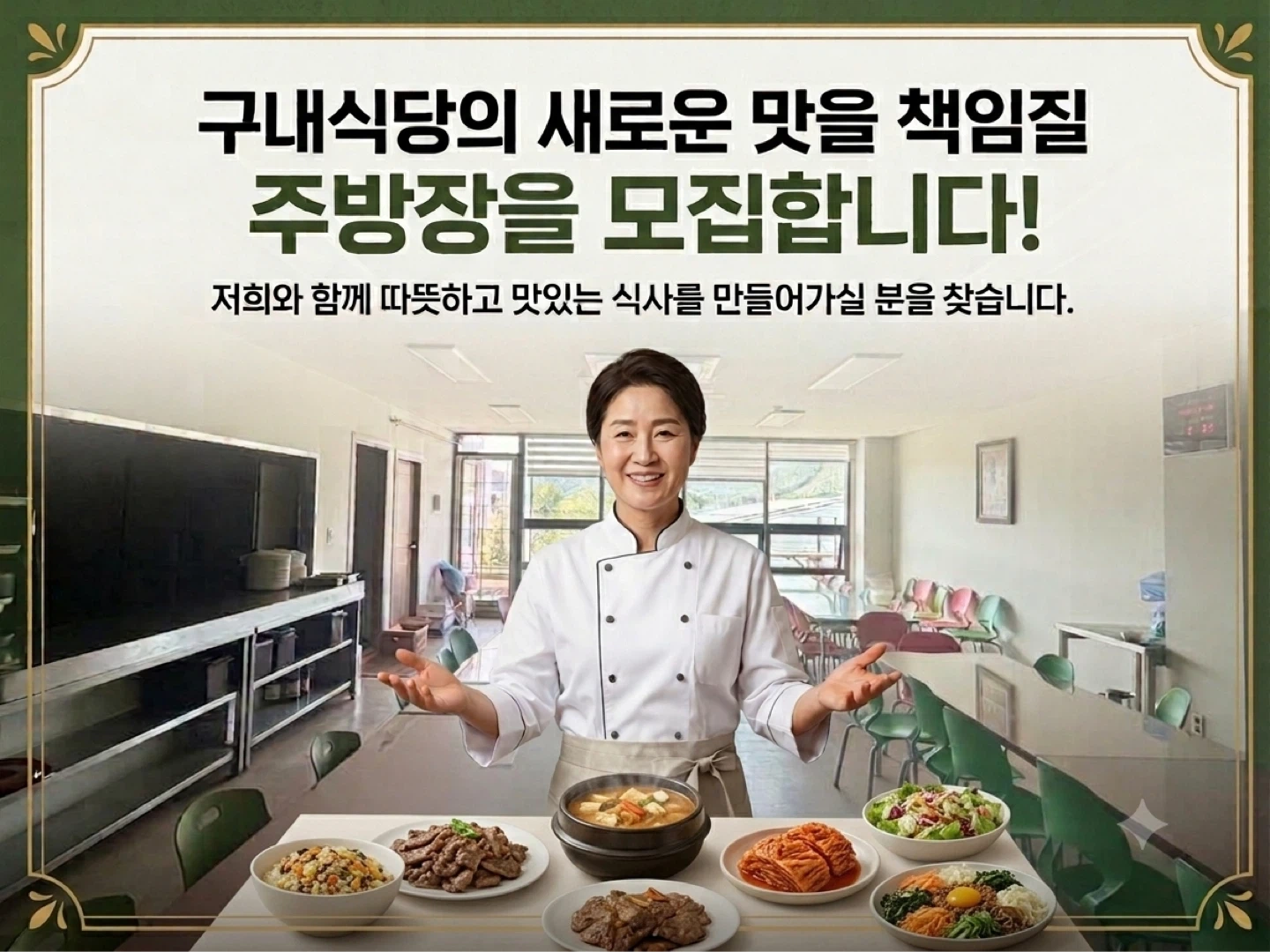 회사 구내식당 주방담당 모십니다
