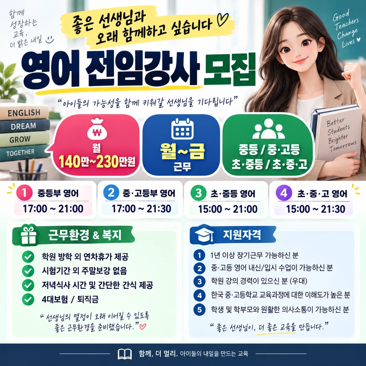 초중고 영어 선생님 채용