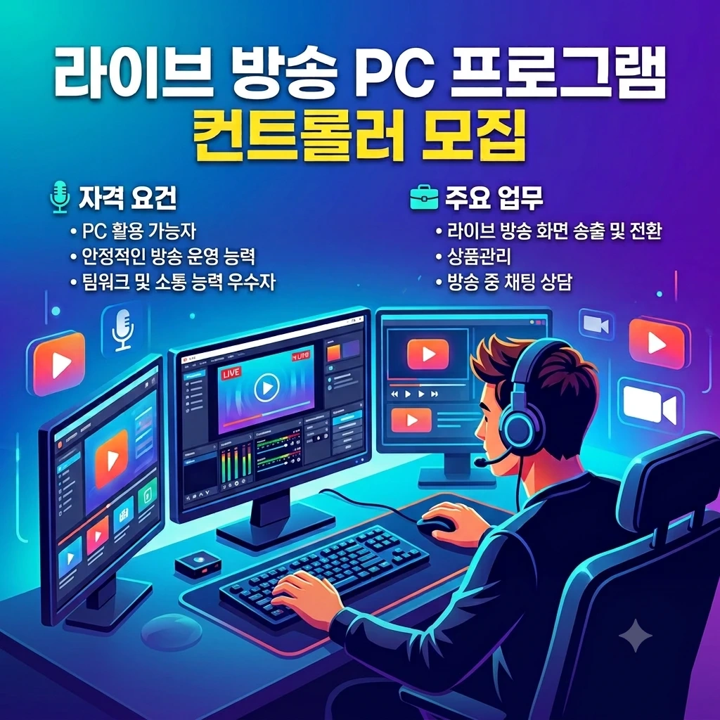 방송 중 pc 프로그램 컨트롤 및 채팅 상담