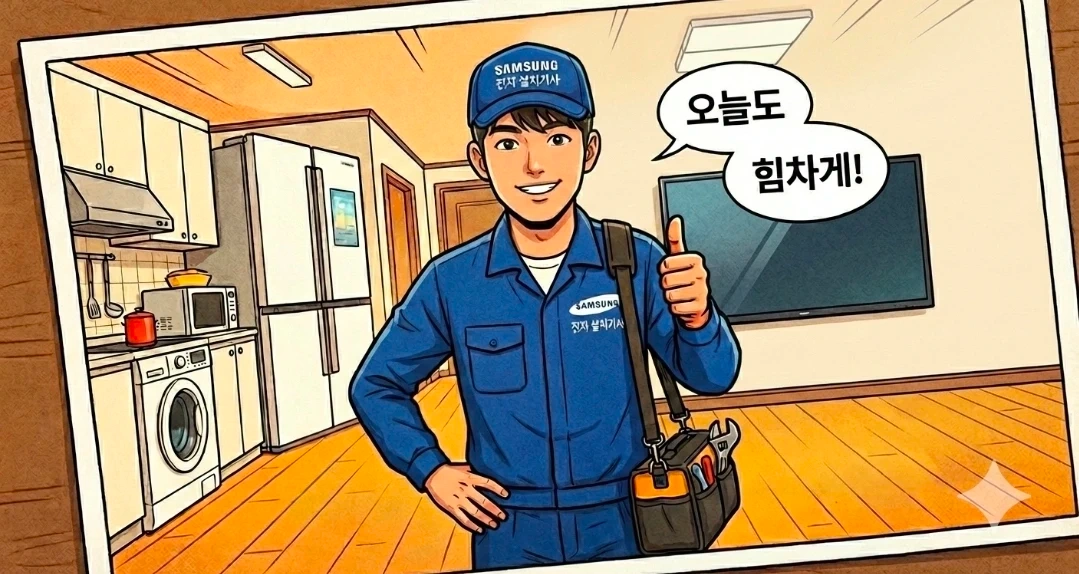 삼성전자 가전 설치 보조기사모집