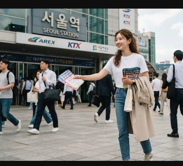 (급구)서울역앞 공기업 홍보 팜플렛 배부