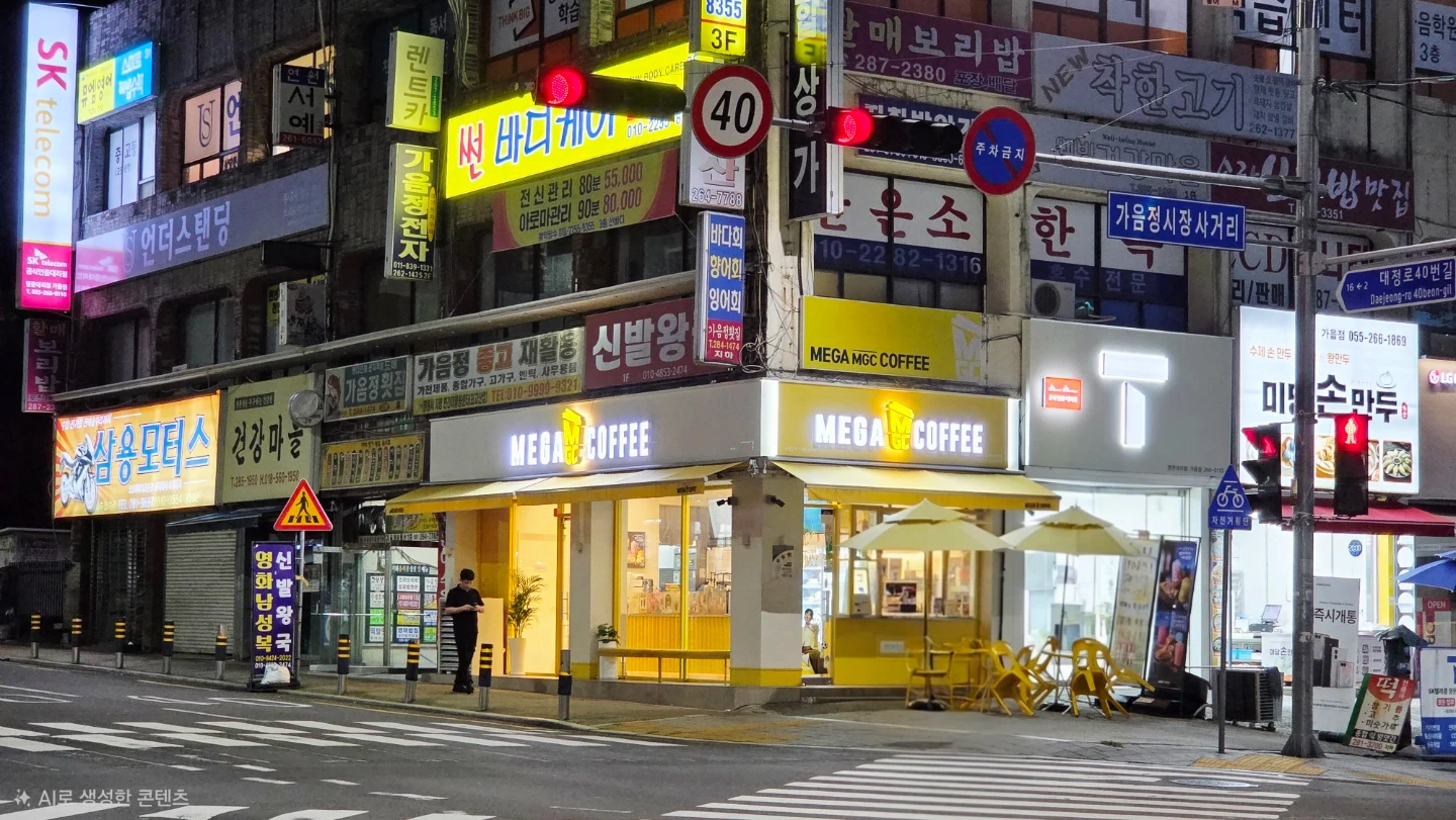 메가MGC커피 창원가음정시장점 주말 오픈미들마감 알바