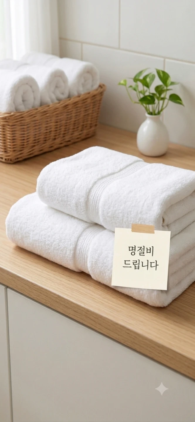 숙소 객실 청소 및 침구(가정용 이불) 관리 담당자 2