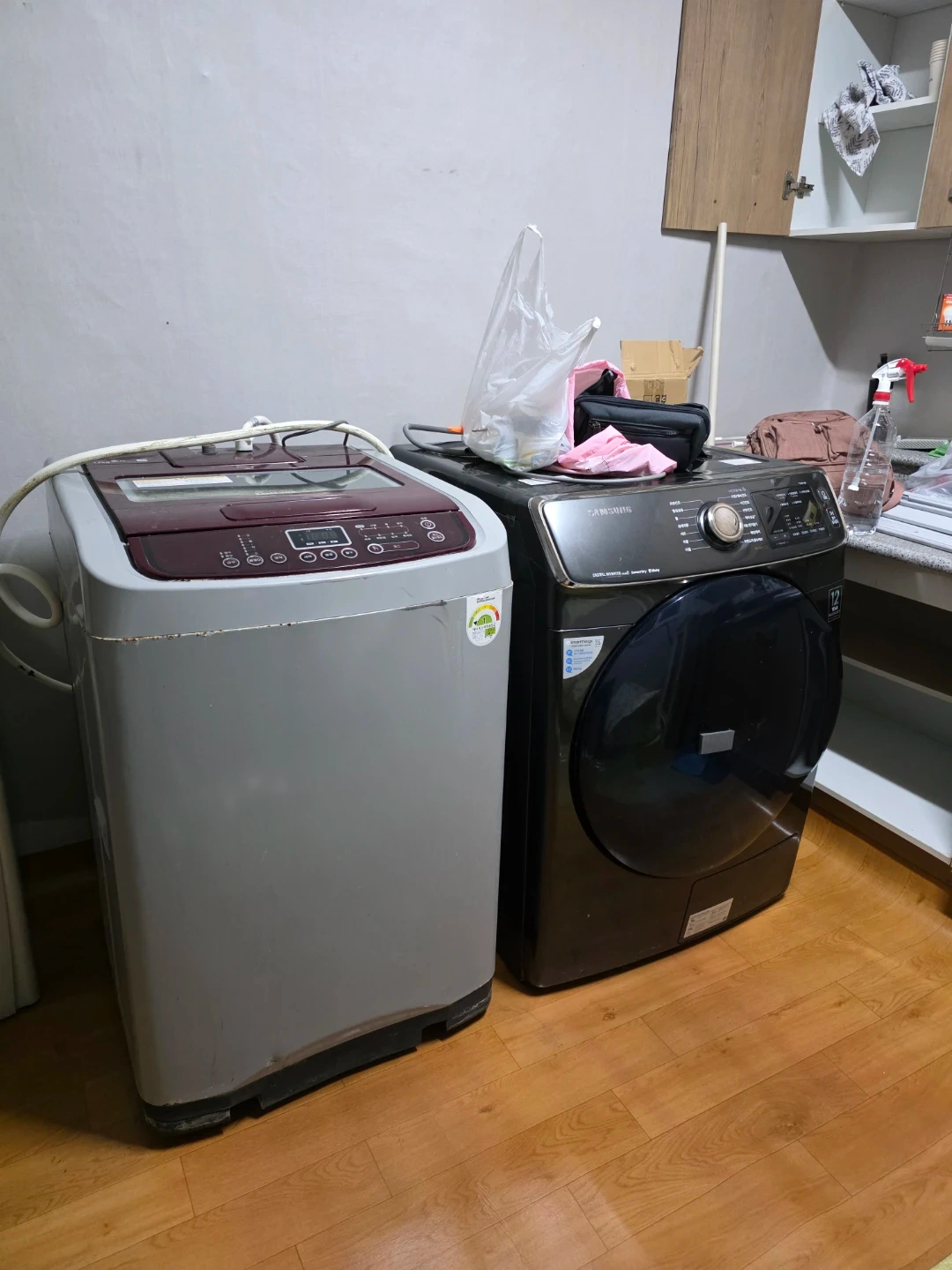 세탁기를 주방 수도관에 연결해주실 분