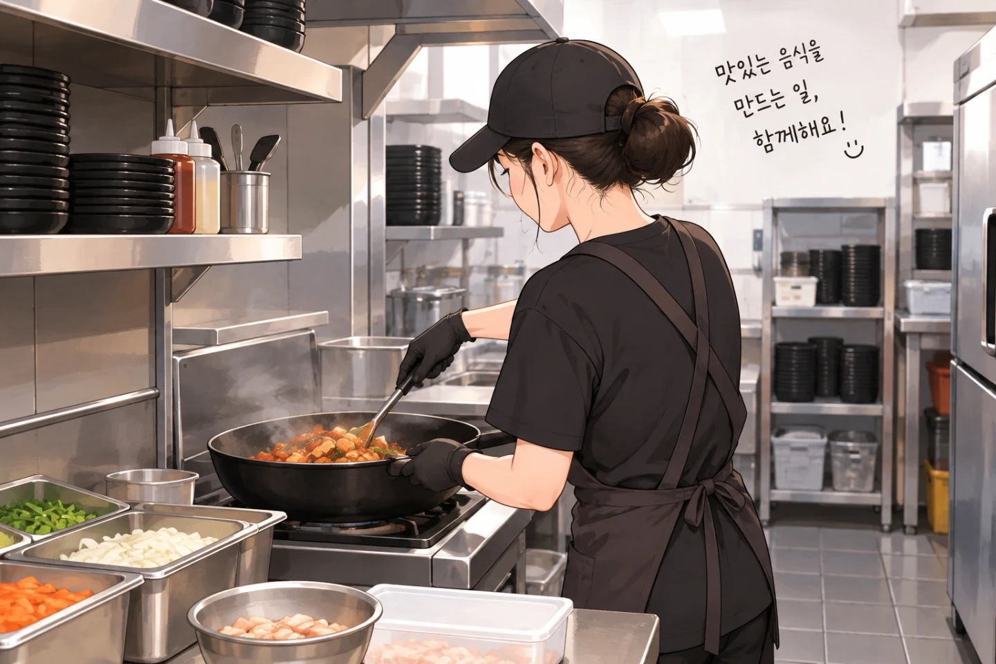첨단 배달전문점 주방직원 2분모셔요